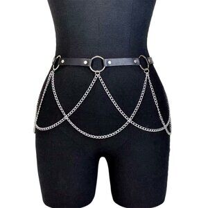 Women Fashion Black Belt Harness